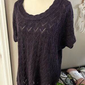 Coldwater Creek Purple Knit Sweater